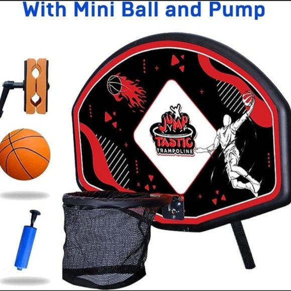 Jumptastic Games Jumptastic Trampoline Basketball Hoop Basket Ball